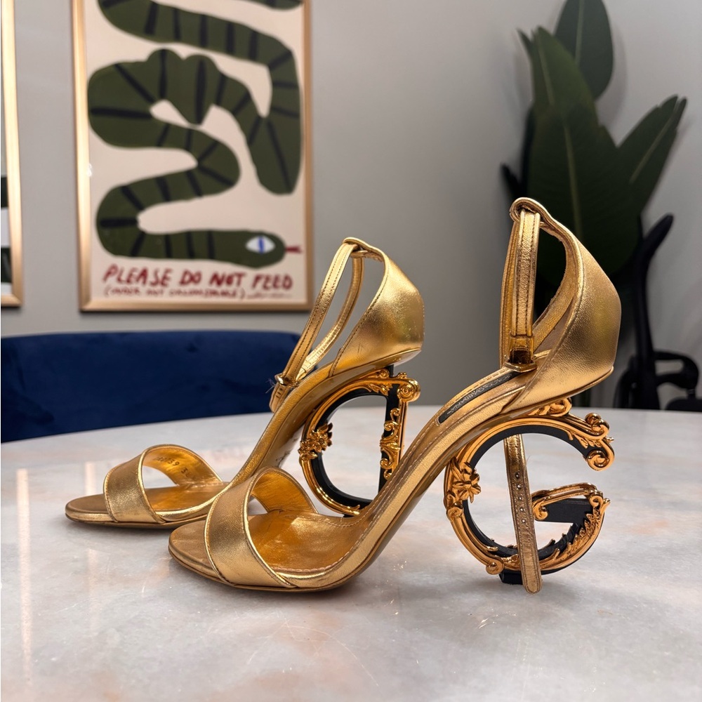 Elegant Gold Designer Heels